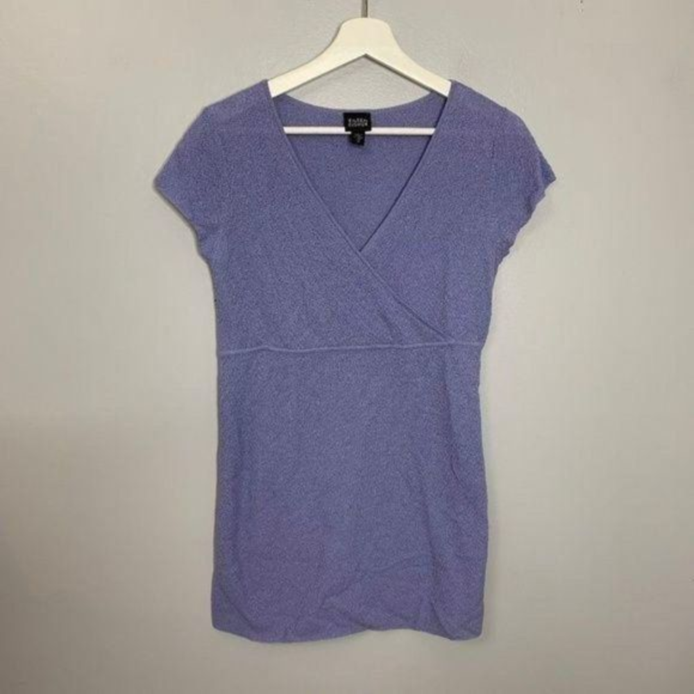 Eileen Fisher Periwinkle Wrap‎ Mini Dress